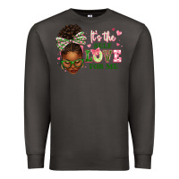 Smoke sorority colors its the self love for me afro woman2 Premium Sweatshirt - texasbilliewilder