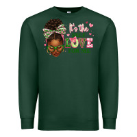 Sports Green sorority colors its the self love for me afro woman2 Premium Sweatshirt - texasbilliewilder