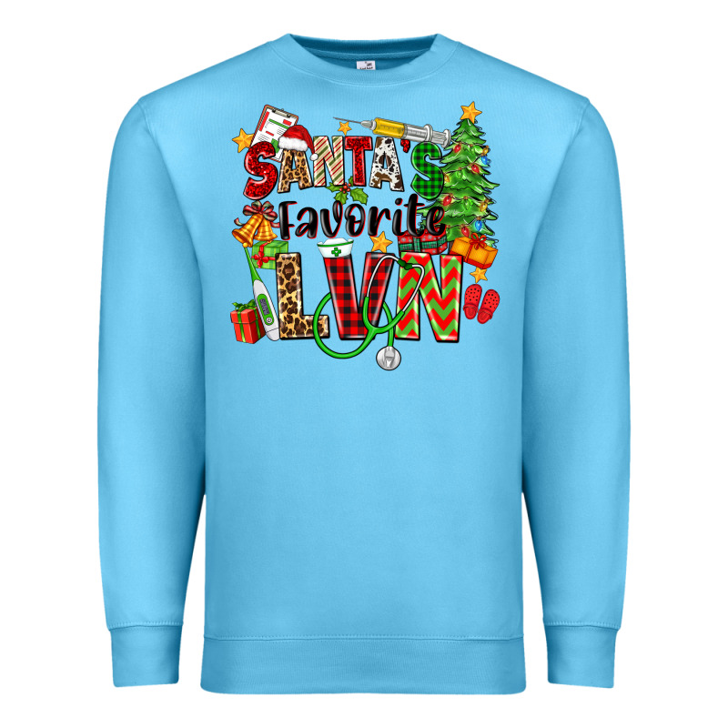 Santa's Favorite Lvn Premium Sweatshirt by Zillion Design Studio | Teevron