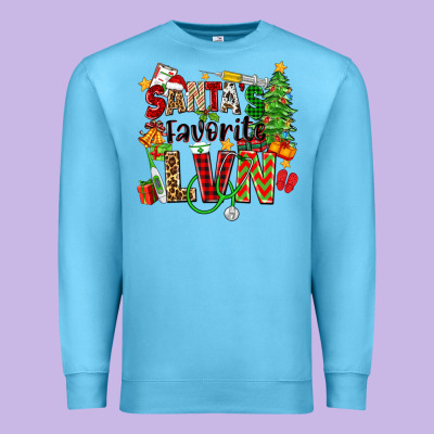 Santa's Favorite Lvn Premium Sweatshirt Designed By Zillion Design Studio
