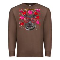 Chestnut Valentine's day  pitbull Premium Sweatshirt - RanaPortraitStore