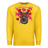 Lemon Valentine's day  pitbull Premium Sweatshirt - RanaPortraitStore