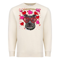 Sandshell Valentine's day  pitbull Premium Sweatshirt - RanaPortraitStore