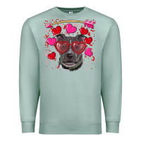 Seafoam Valentine's day  pitbull Premium Sweatshirt - RanaPortraitStore