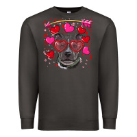 Smoke Valentine's day  pitbull Premium Sweatshirt - RanaPortraitStore
