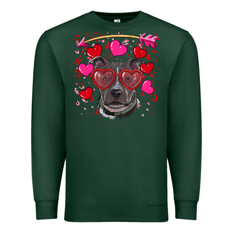 Valentine's Day  Pitbull Premium Sweatshirt by RanaPortraitStore | Teevron