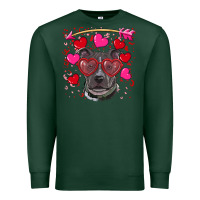 Sports Green Valentine's day  pitbull Premium Sweatshirt - RanaPortraitStore