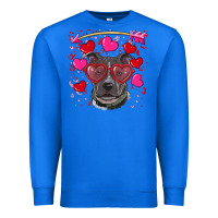True Royal Valentine's day  pitbull Premium Sweatshirt - RanaPortraitStore