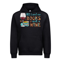 Black all i need are books and wine Urban Hoodie - JahusDesignShop
