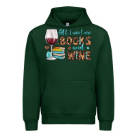 Forest Green all i need are books and wine Urban Hoodie - JahusDesignShop