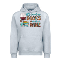 Heather Grey all i need are books and wine Urban Hoodie - JahusDesignShop