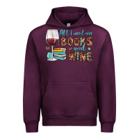 Mauve Wine all i need are books and wine Urban Hoodie - JahusDesignShop
