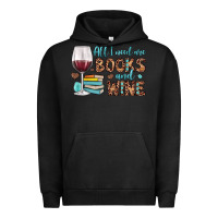 Pigment Black all i need are books and wine Urban Hoodie - JahusDesignShop