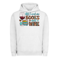 Pigment Lunar Rock all i need are books and wine Urban Hoodie - JahusDesignShop