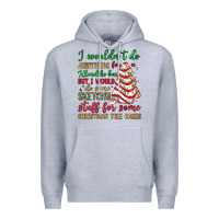 Heather Grey sketchy stuff for some christmas tree cakes Premium Hoodie - JahusDesignShop