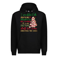 Black sketchy stuff for some christmas tree cakes Premium Hoodie - JahusDesignShop