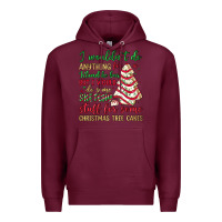 Burgundy sketchy stuff for some christmas tree cakes Premium Hoodie - JahusDesignShop