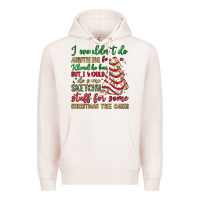 Pale Pink sketchy stuff for some christmas tree cakes Premium Hoodie - JahusDesignShop