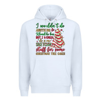 White sketchy stuff for some christmas tree cakes Premium Hoodie - JahusDesignShop