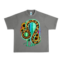 Tornado Leo Zodiac Sign Sunflower Leopard Serape Urban Heavy Tee - RanaPortraitStore