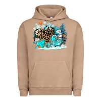 Pigment Burro winter hearts with snowmans Urban Hoodie - AdoDesignShop