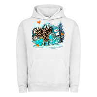 Pigment Lunar Rock winter hearts with snowmans Urban Hoodie - AdoDesignShop