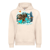 Sandshell winter hearts with snowmans Urban Hoodie - AdoDesignShop