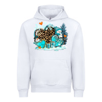 White winter hearts with snowmans Urban Hoodie - AdoDesignShop