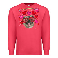 Cardinal Valentine's day  pug Premium Sweatshirt - RanaPortraitStore