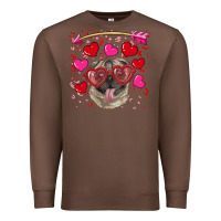 Chestnut Valentine's day  pug Premium Sweatshirt - RanaPortraitStore