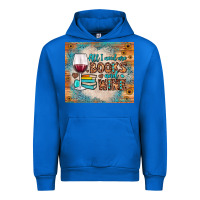 Cobalt all i need are books and wine Urban Hoodie - JahusDesignShop