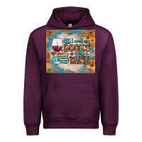 Mauve Wine all i need are books and wine Urban Hoodie - JahusDesignShop