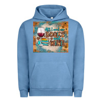 Pigment Pebble Blue all i need are books and wine Urban Hoodie - JahusDesignShop