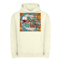Pigment Pistachio all i need are books and wine Urban Hoodie - JahusDesignShop