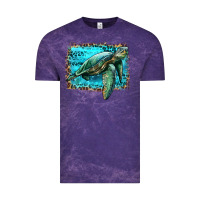 Cloud Purple sea turtle with background Vintage Tee - Artiststas