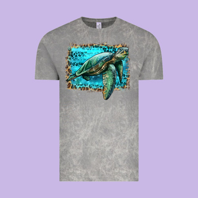 Sea Turtle With Background Vintage Tee Designed By Artiststas