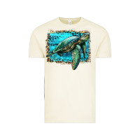 Vintage Arctic sea turtle with background Vintage Tee - Artiststas