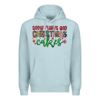 Blue Mist Snowflakes and Christmas cakes Premium Hoodie - JahusDesignShop