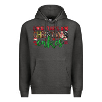 Charcoal Heather Snowflakes and Christmas cakes Premium Hoodie - JahusDesignShop