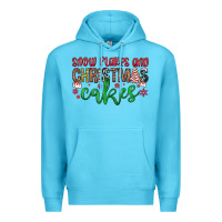 Ocean Blue Snowflakes and Christmas cakes Premium Hoodie - JahusDesignShop