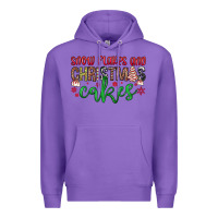 Purple Snowflakes and Christmas cakes Premium Hoodie - JahusDesignShop