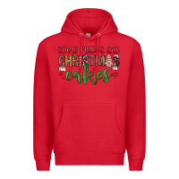 Red Snowflakes and Christmas cakes Premium Hoodie - JahusDesignShop