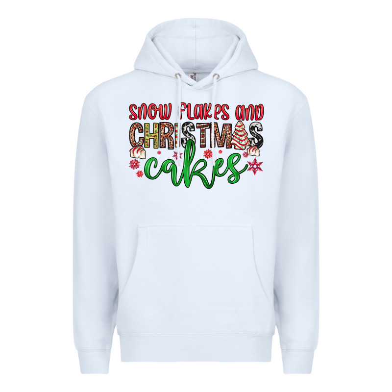 Snowflakes And Christmas Cakes Premium Hoodie by JahusDesignShop | Teevron