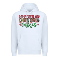 White Snowflakes and Christmas cakes Premium Hoodie - JahusDesignShop