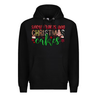 Black Snowflakes and Christmas cakes Premium Hoodie - JahusDesignShop