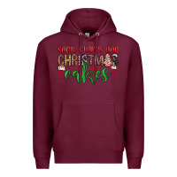 Burgundy Snowflakes and Christmas cakes Premium Hoodie - JahusDesignShop
