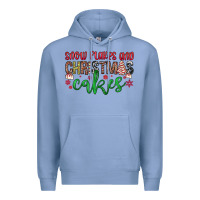 Colony Blue Snowflakes and Christmas cakes Premium Hoodie - JahusDesignShop