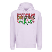 Lilac Snowflakes and Christmas cakes Premium Hoodie - JahusDesignShop