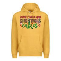Mustard Snowflakes and Christmas cakes Premium Hoodie - JahusDesignShop