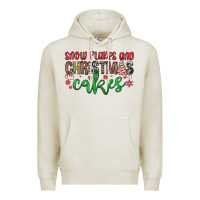 Oatmeal Heather Snowflakes and Christmas cakes Premium Hoodie - JahusDesignShop